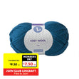 Lincraft Cosy Wool Crochet & Knitting Yarn 8ply, Sapphire- 100g Wool Yarn