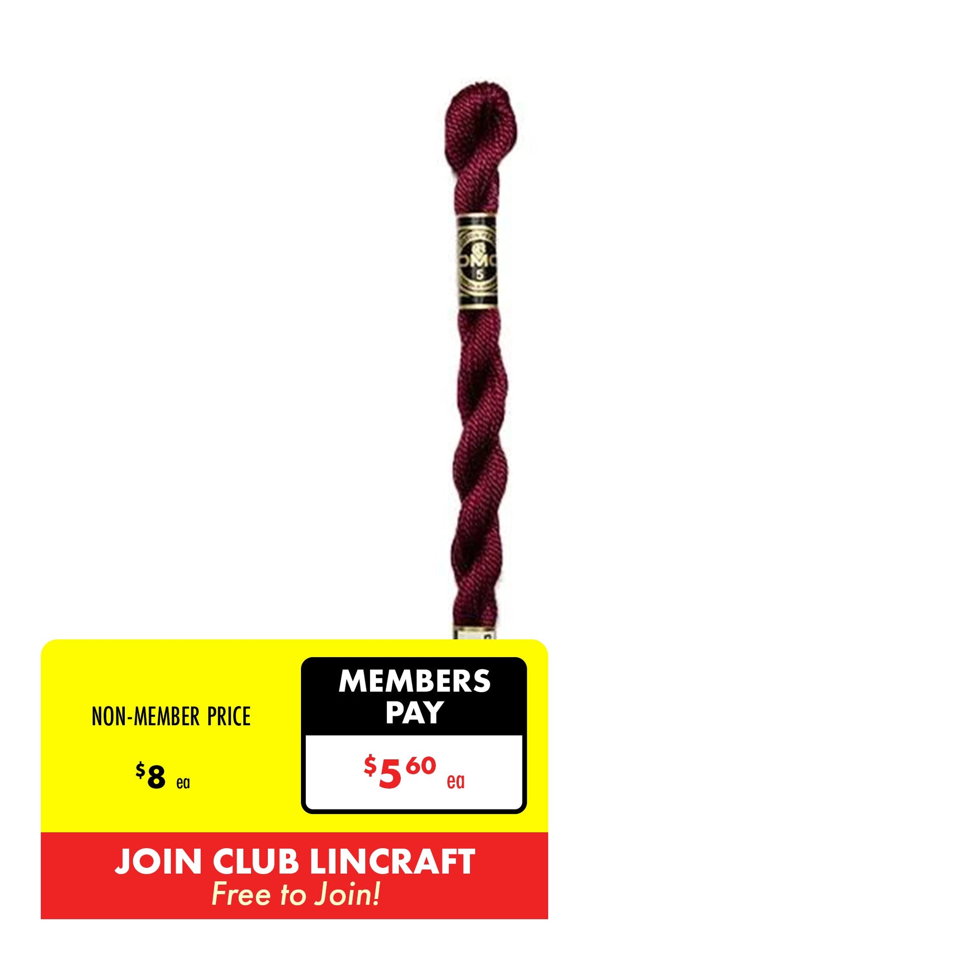 DMC Cotton Perle Thread Size 5 - Color 939 100% Cotton Embroidery Thread (Single Skein)