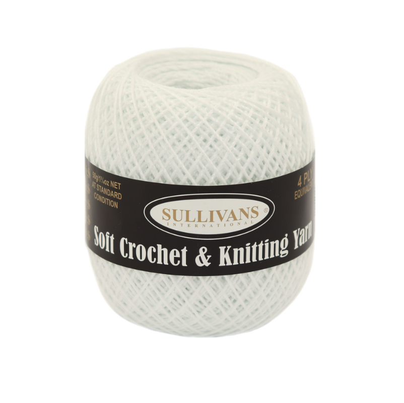 Sullivans Cotton Crochet & Knitting Yarn, 4ply- 50g