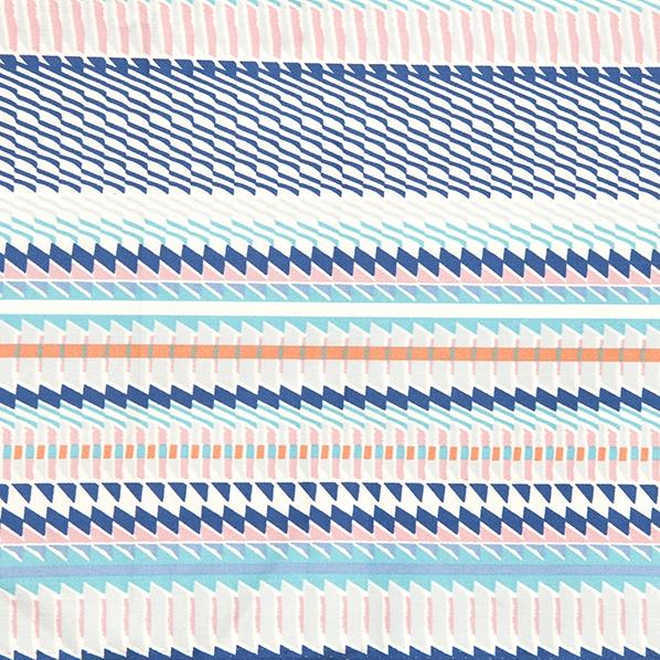 Bliss Sateen Fabric, Geo Multi- Width 120cm