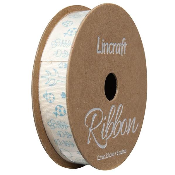 Cotton Ribbon, Ladybeetle Sky- 15mm x 3m – Lincraft