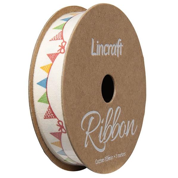 Cotton Ribbon, Stars Dark Blue- 15mm x 3m