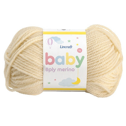 Lincraft Baby Merino Crochet & Knitting Yarn 8ply, 50g Merino Wool Yarn