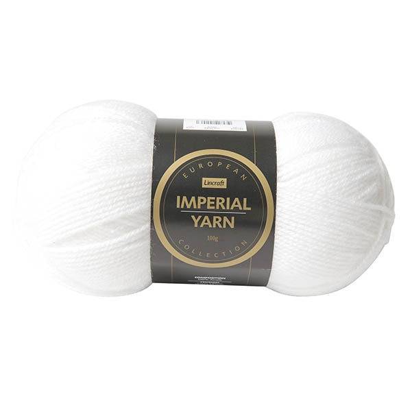 European Collection Imperial Yarn, White- 100g Acrylic Yarn