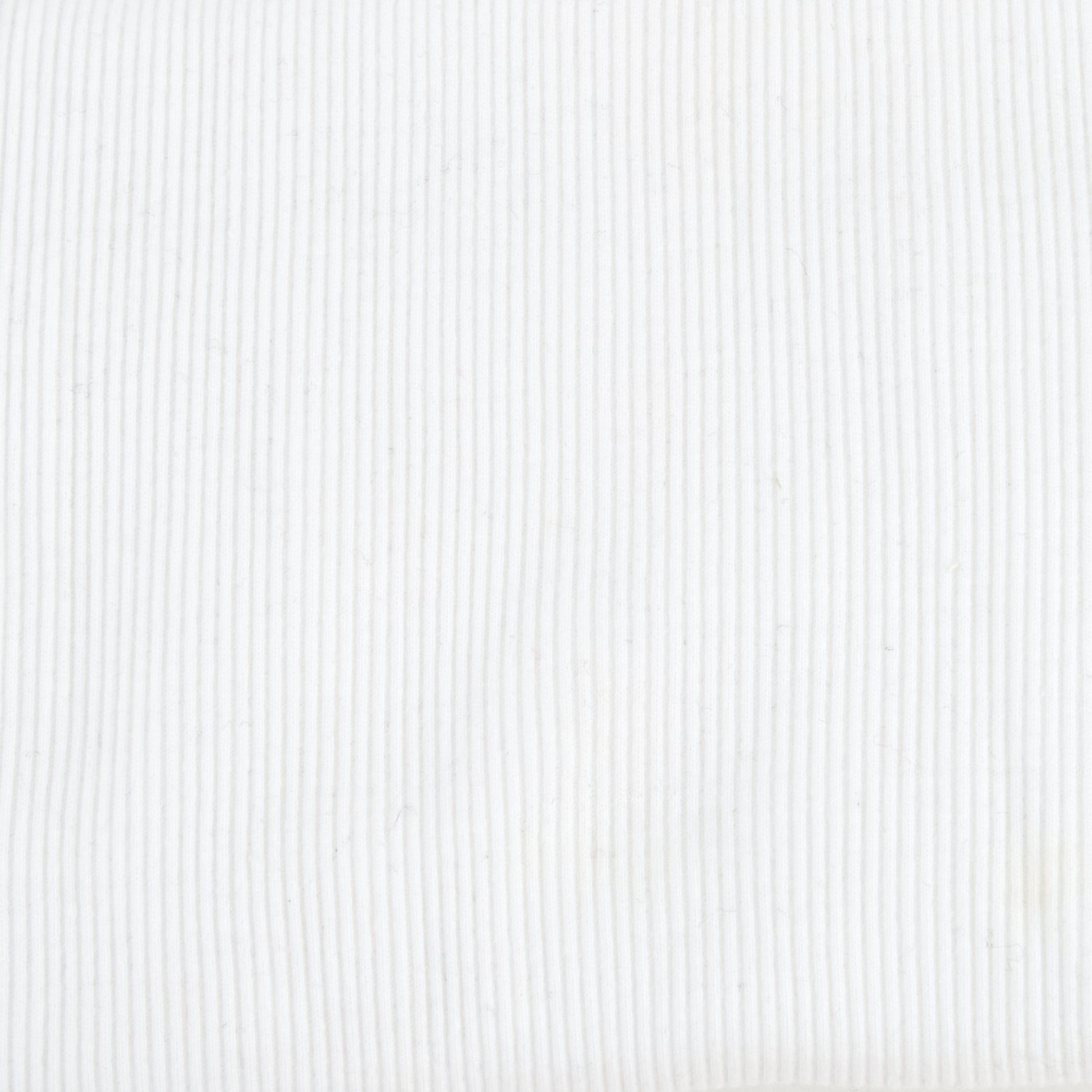 Ribbing Fabric, White- Width 60cm