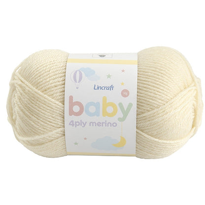 Lincraft Baby Merino Crochet & Knitting Yarn 4ply, 50g Merino Wool Yarn