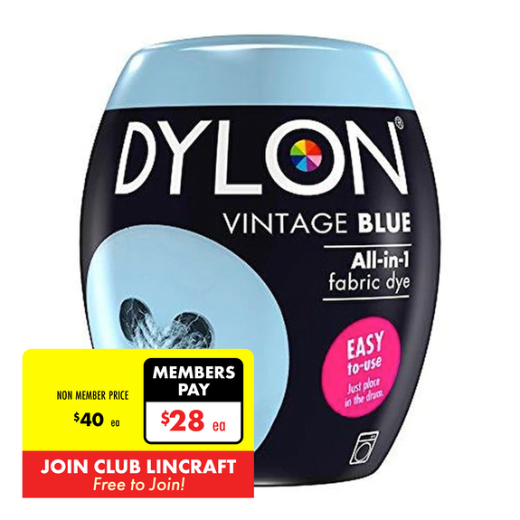 Dylon Fabric Dye, Vintage Blue- 350g – Lincraft