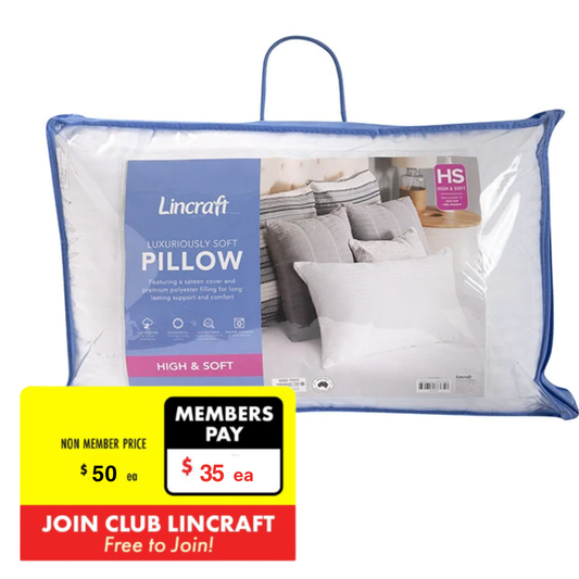 Lincraft High & Soft Pillow