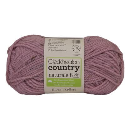 Cleckheaton Country Naturals Yarn 8ply, Rosewater- 50g