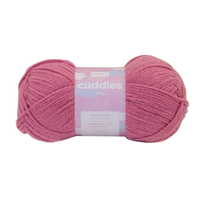 Makr Cuddles Yarn, Rose Pink- 100g Polyester Yarn