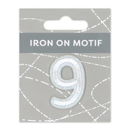 Sullivans Iron On Motif, White 9- 35mm