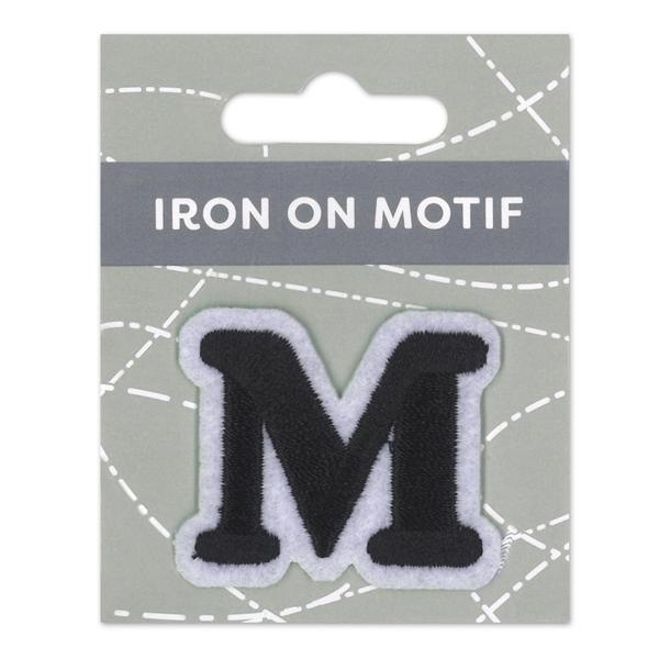 Sullivans Iron On Motif, Black M- 35mm
