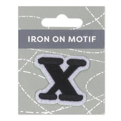 Sullivans Iron On Motif, Black X- 35mm