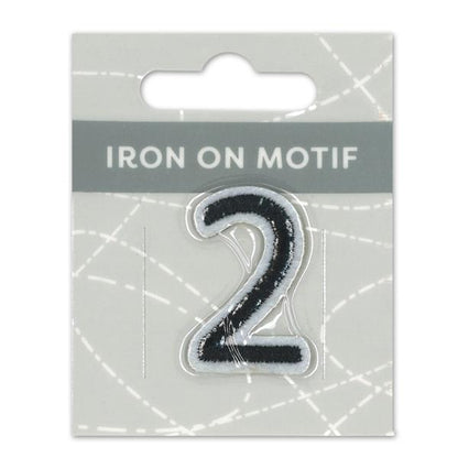 Sullivans Iron On Motif, Black 2- 35mm