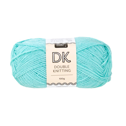 Makr DK Crochet & Knitting Yarn, Icey Blue- 100g Acrylic Yarn