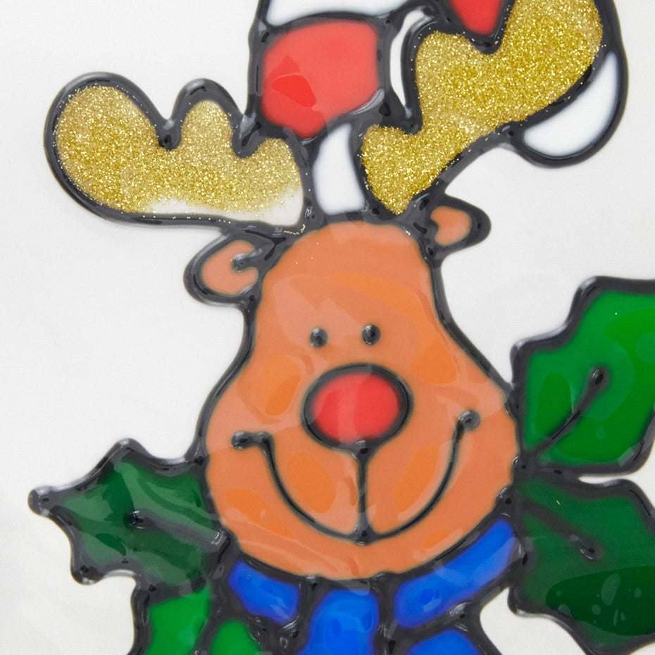 Christmas Reindeer With Candy Cane Withcling- 20x0.16x20cm