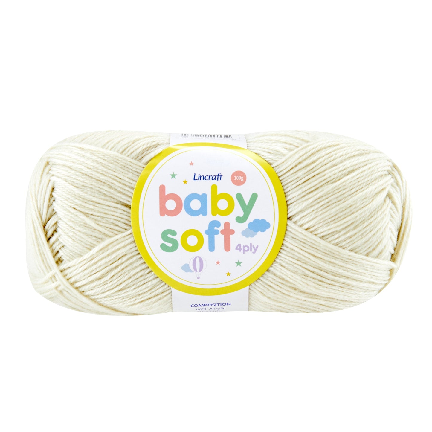 Makr Babysoft 4ply Crochet & Knitting Yarn, Ivory- 100g