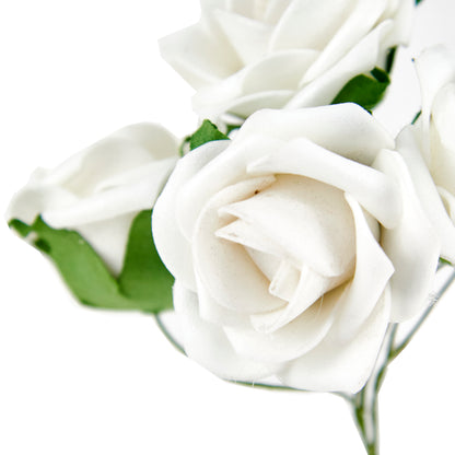 Bunch of Roses, White- 6pk