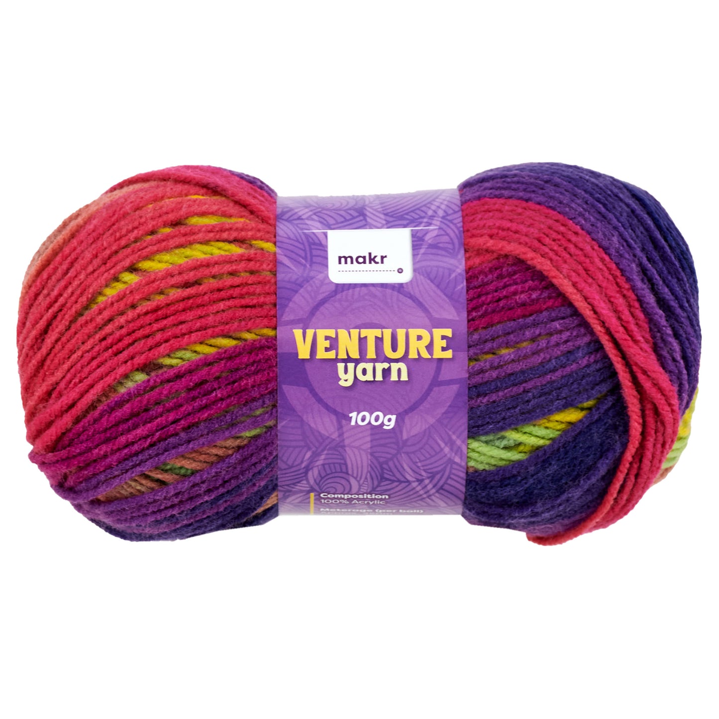 Makr Venture Crochet & Knitting Yarn, 100g Acrylic Yarn