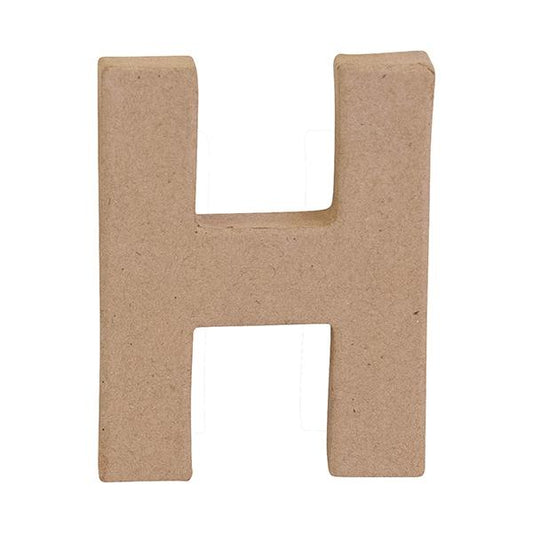 Makr Paper Mache, Small Letter H- 4 inch