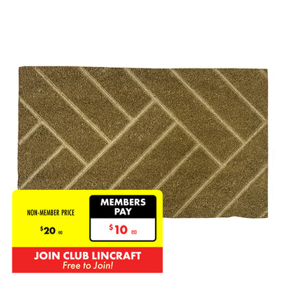 Formr Coir Door Mat, Chevron- 43x73cm