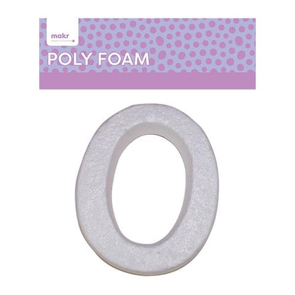 Makr Polyfoam, Uppercase O- 15cm White