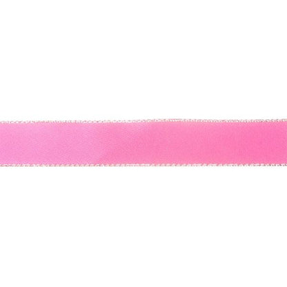 Makr Ribbon, Silver Edge Hot Pink Satin- 16mmx4.5m