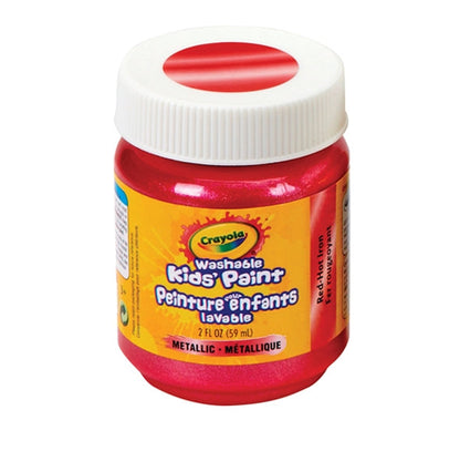 Crayola Washable Kids Paint, Metallic Red Hot Iron- 59ml