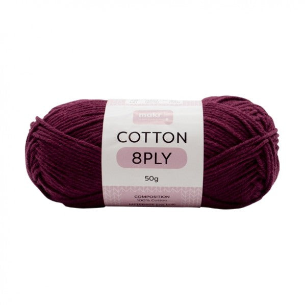 Makr Cotton Crochet & Knitting Yarn - 50g Cotton Yarn