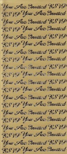 Arbee Sticker, Your Are Invited- Silver