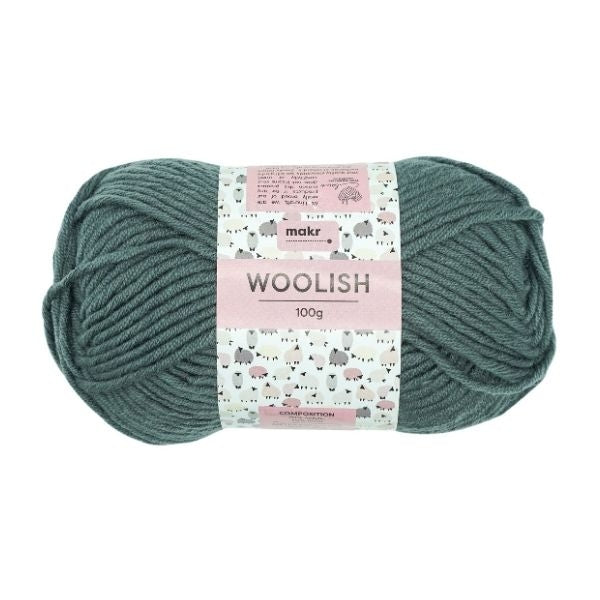 Makr Woolish Yarn, Pewter- 100g Acrylic Wool Yarn