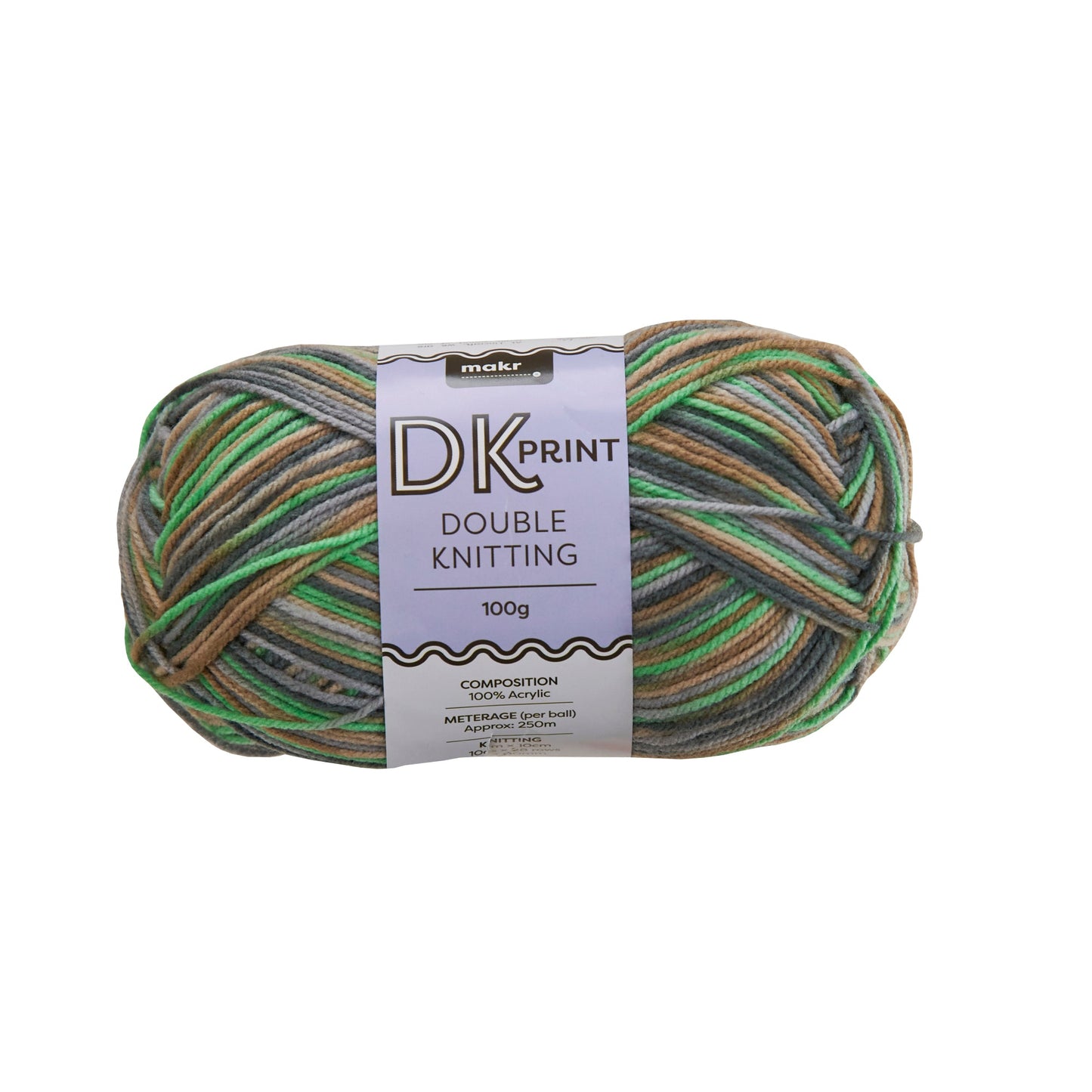 Makr Dk Print Yarn, Multi Naturals Mix- 100g