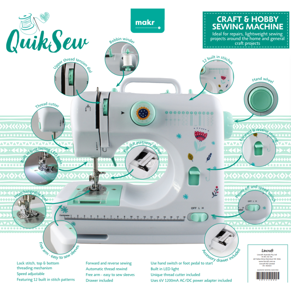 Makr Quicksew Craft & Hobby Sewing Machine