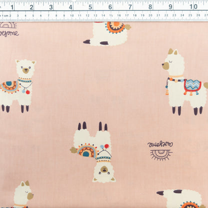 Sweety Twills Fabric, Pink Alpaca- Width 160cm