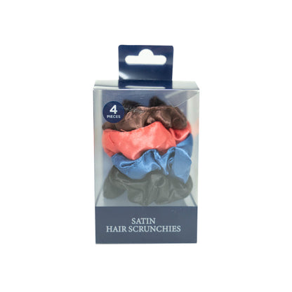 Satin Hair Scrunchies- 4pk