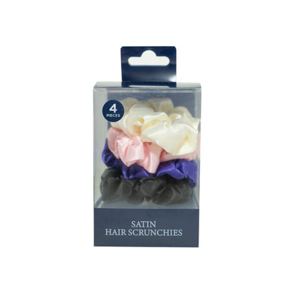 Satin Hair Scrunchies- 4pk