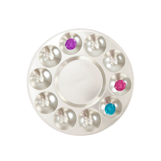 Makr Aluminium Round 10 Well Paint Palette
