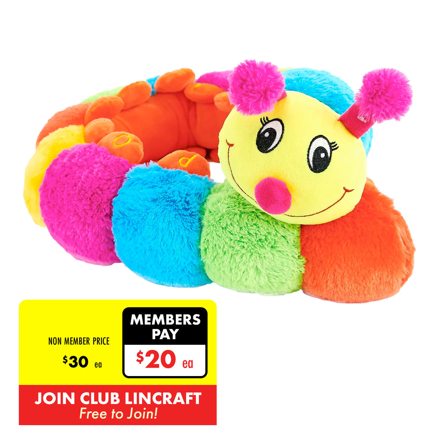 Formr Novelty Toy Cushion, Caterpillar- 110cm