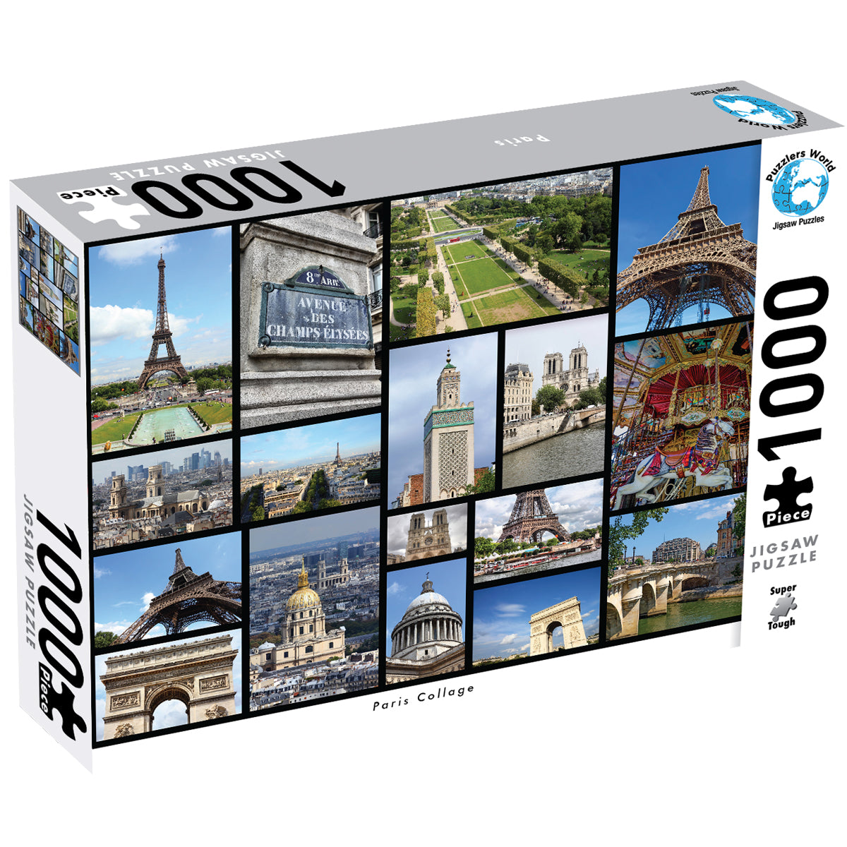 Puzzle Master 1000-Piece Jigsaw Puzzle, Paris Collage