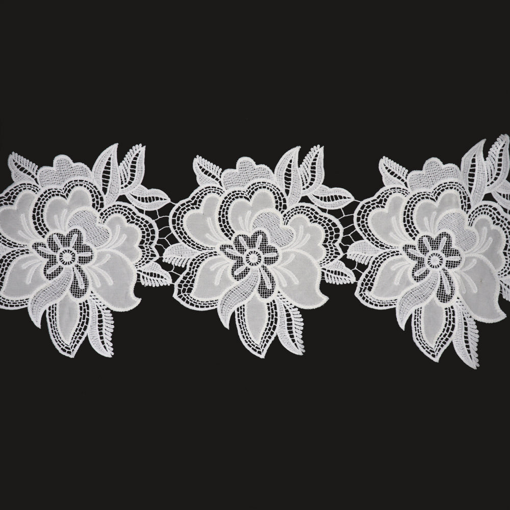 Sullivans Lace Euro Guipure, Ivory- 185mm