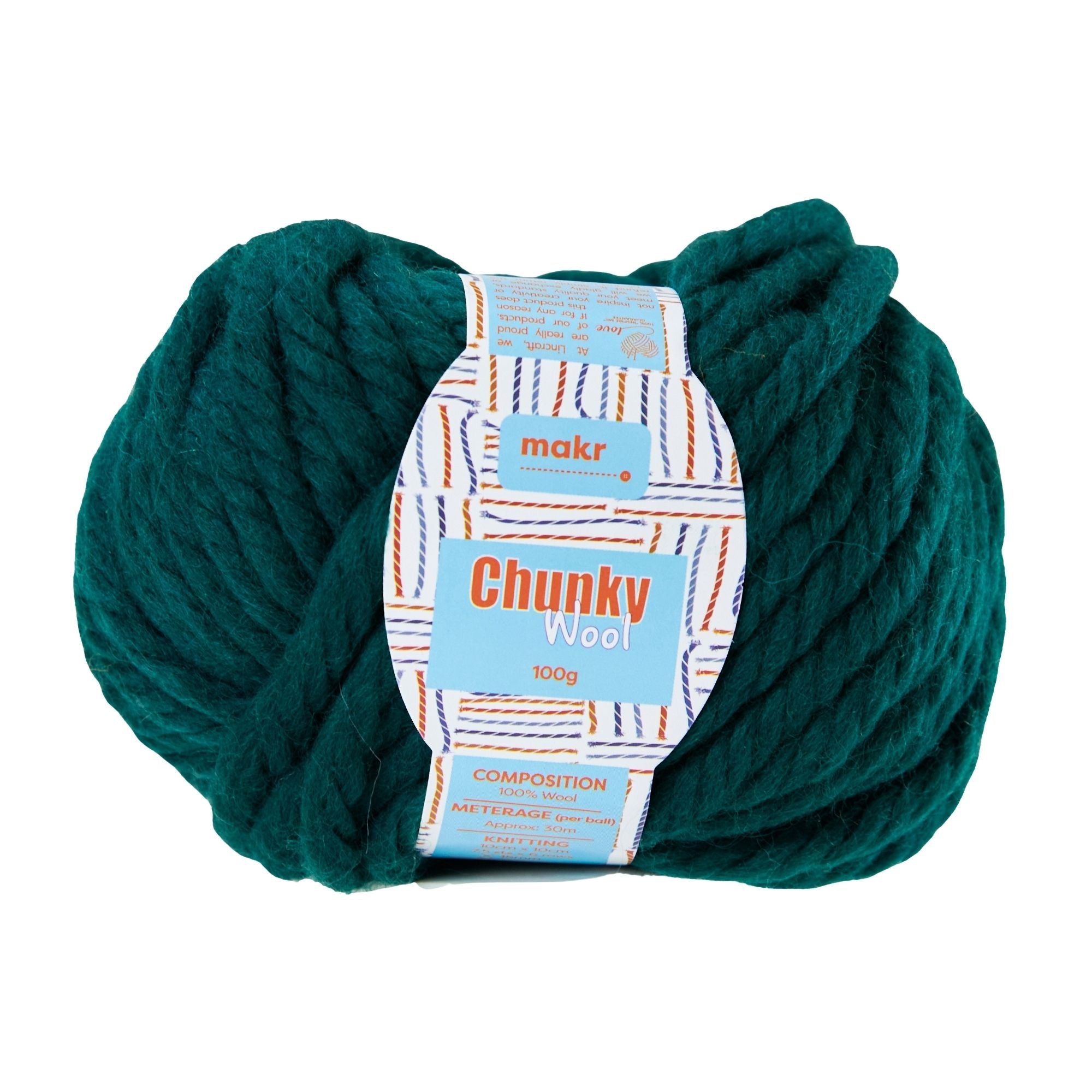 Makr Chunky Wool Crochet & Knitting Yarn, 100g – Lincraft New Zealand