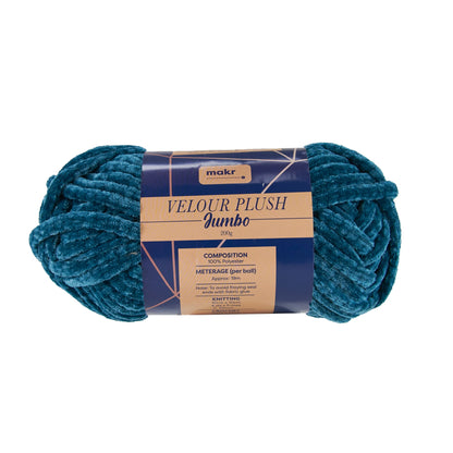 Makr Velour Plush Jumbo Crochet & Knitting Yarn, Dragonfly- 200g Polyester Yarn