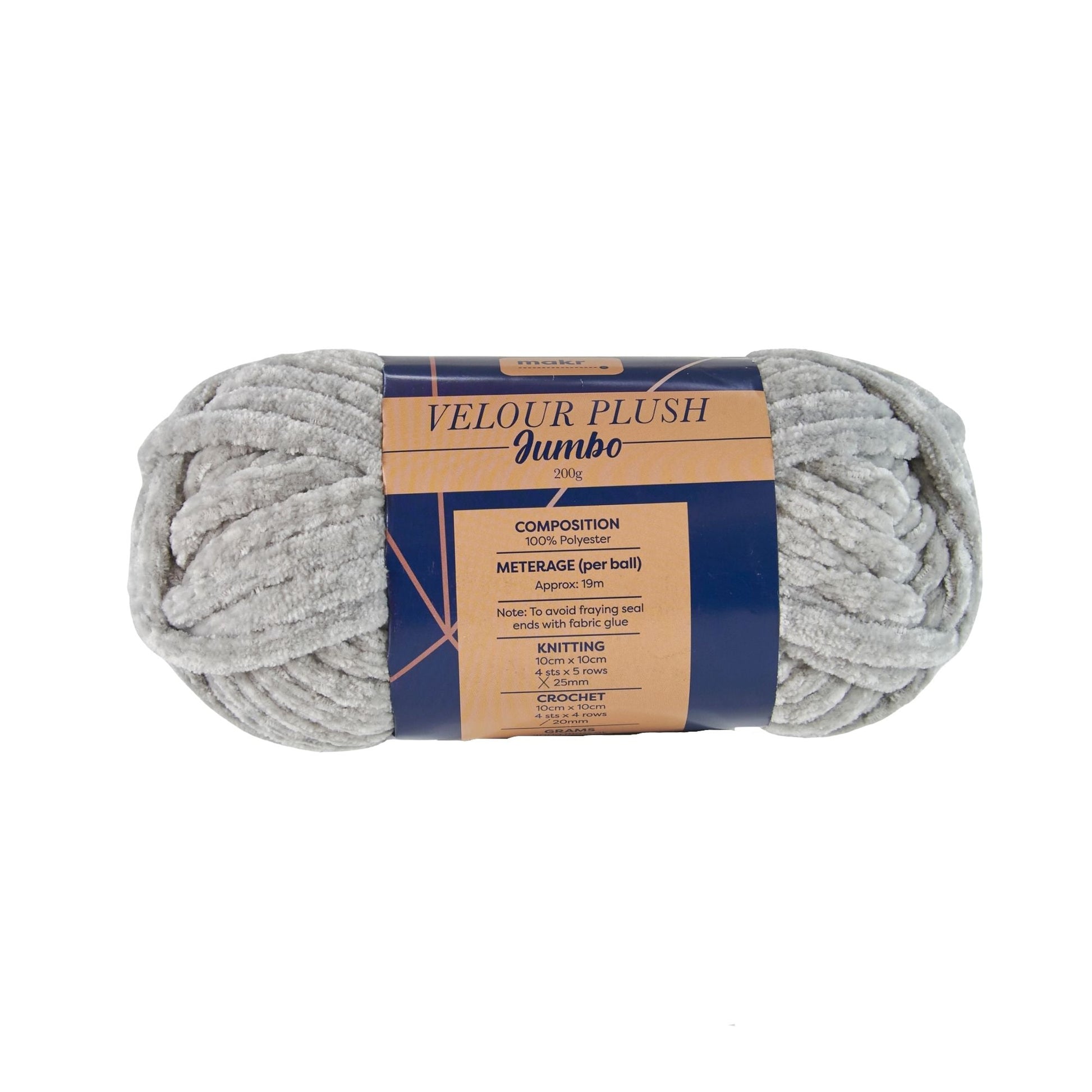 Makr Velour Plush Jumbo Yarn, High Rise- 200g