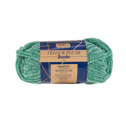 Makr Velour Plush Jumbo Yarn, Malachite Green- 200g