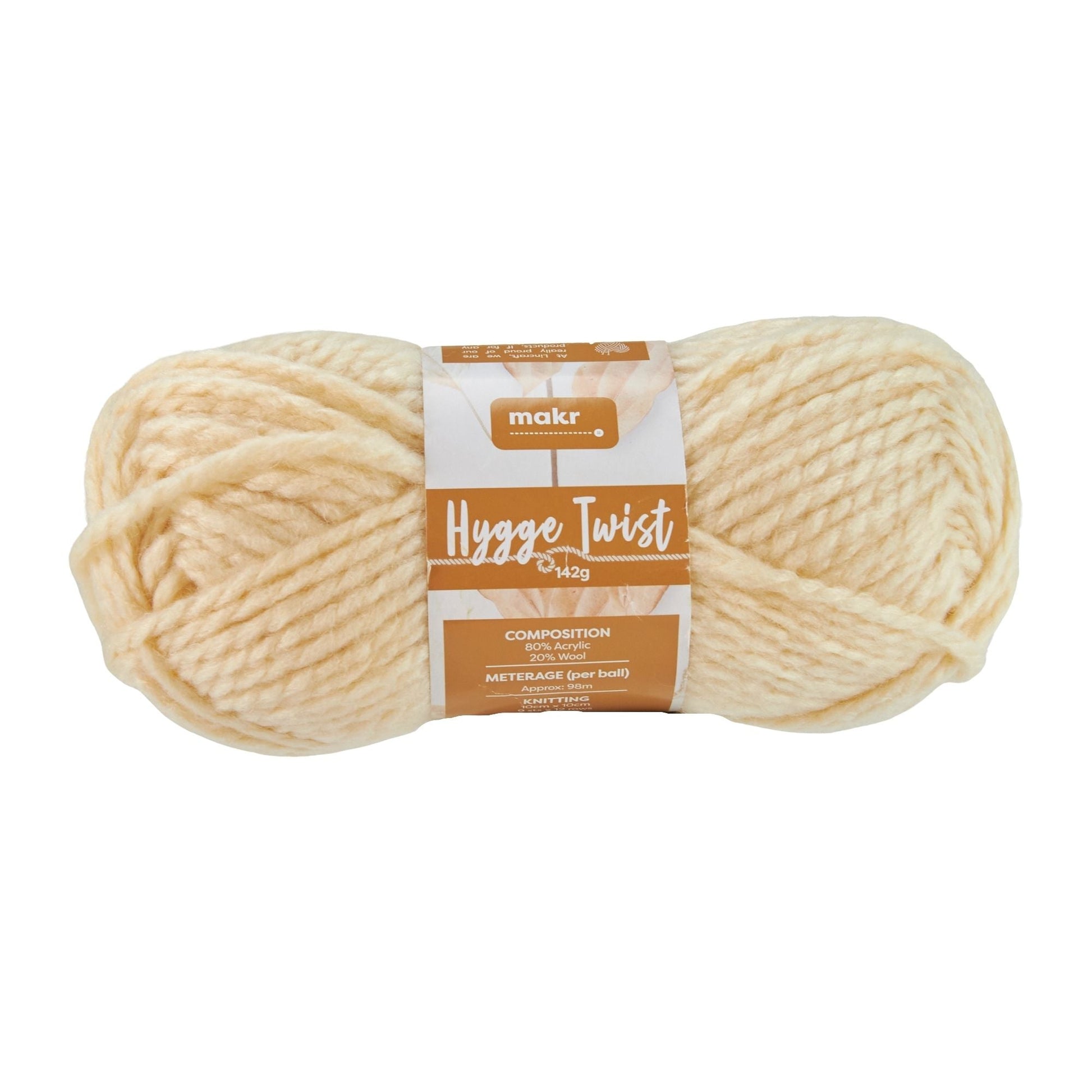 Makr Hygge Twist Yarn, Lambswool- 142g