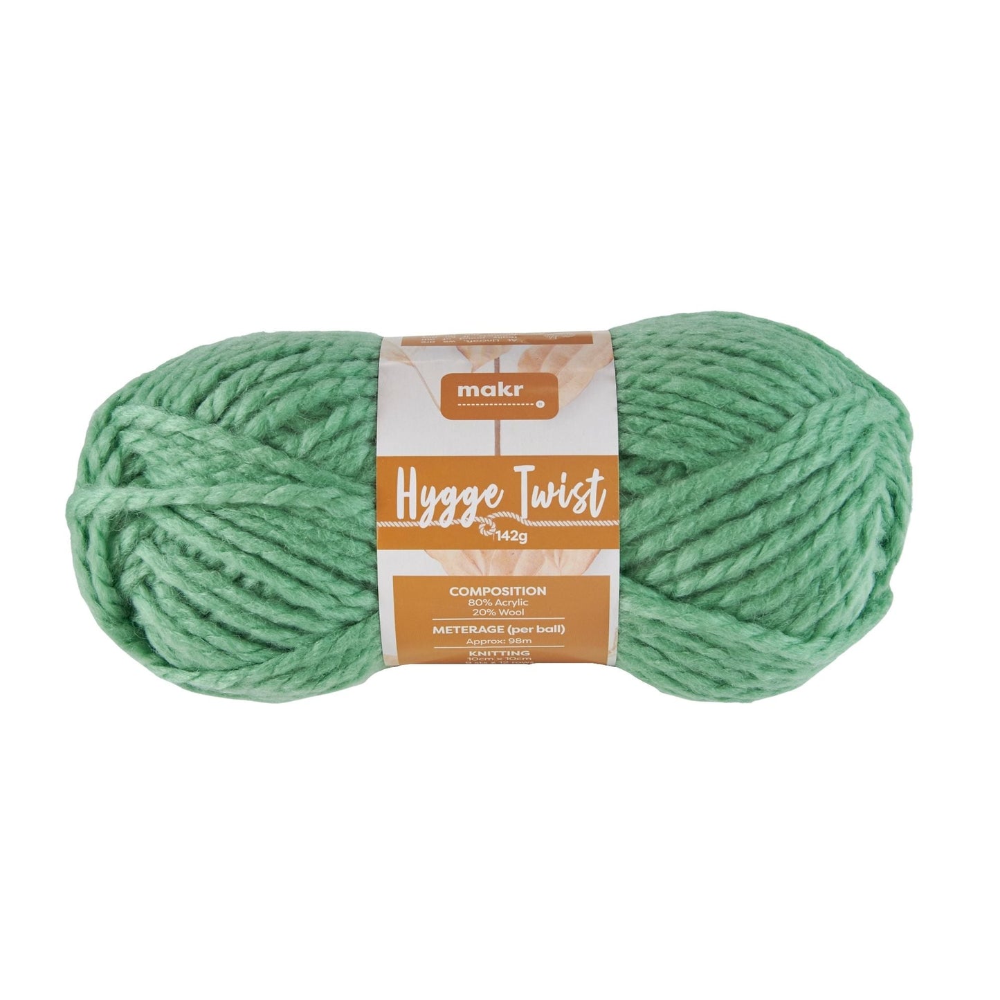 Makr Hygge Twist Yarn, Malachite Green- 142g