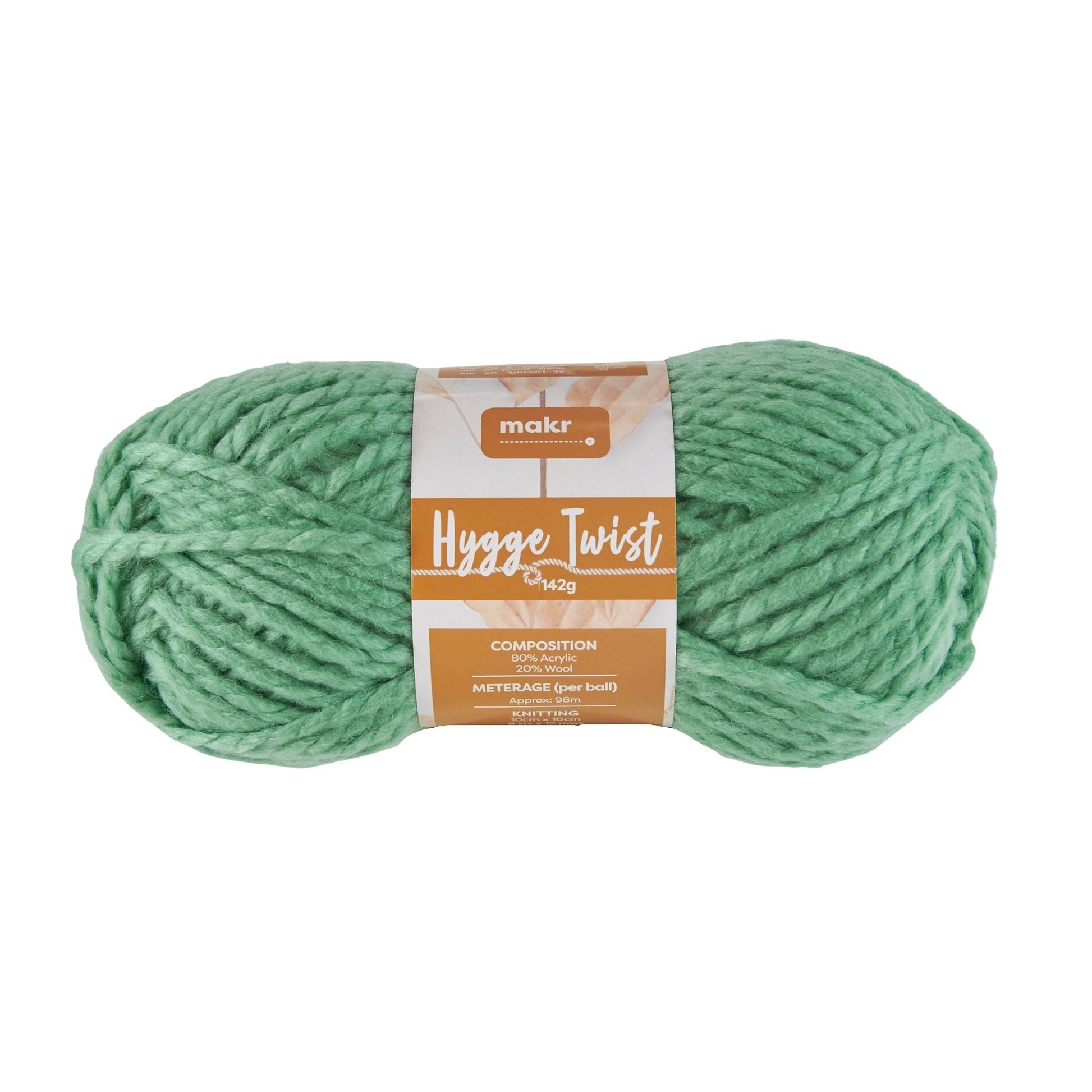 Makr Hygge Twist Yarn, Malachite Green- 142g