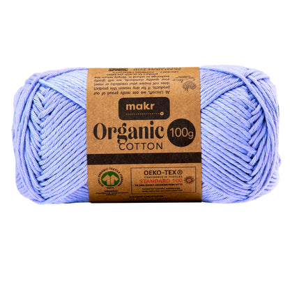 Makr Organic Cotton Yarn, Blue- 100g Cotton Yarn