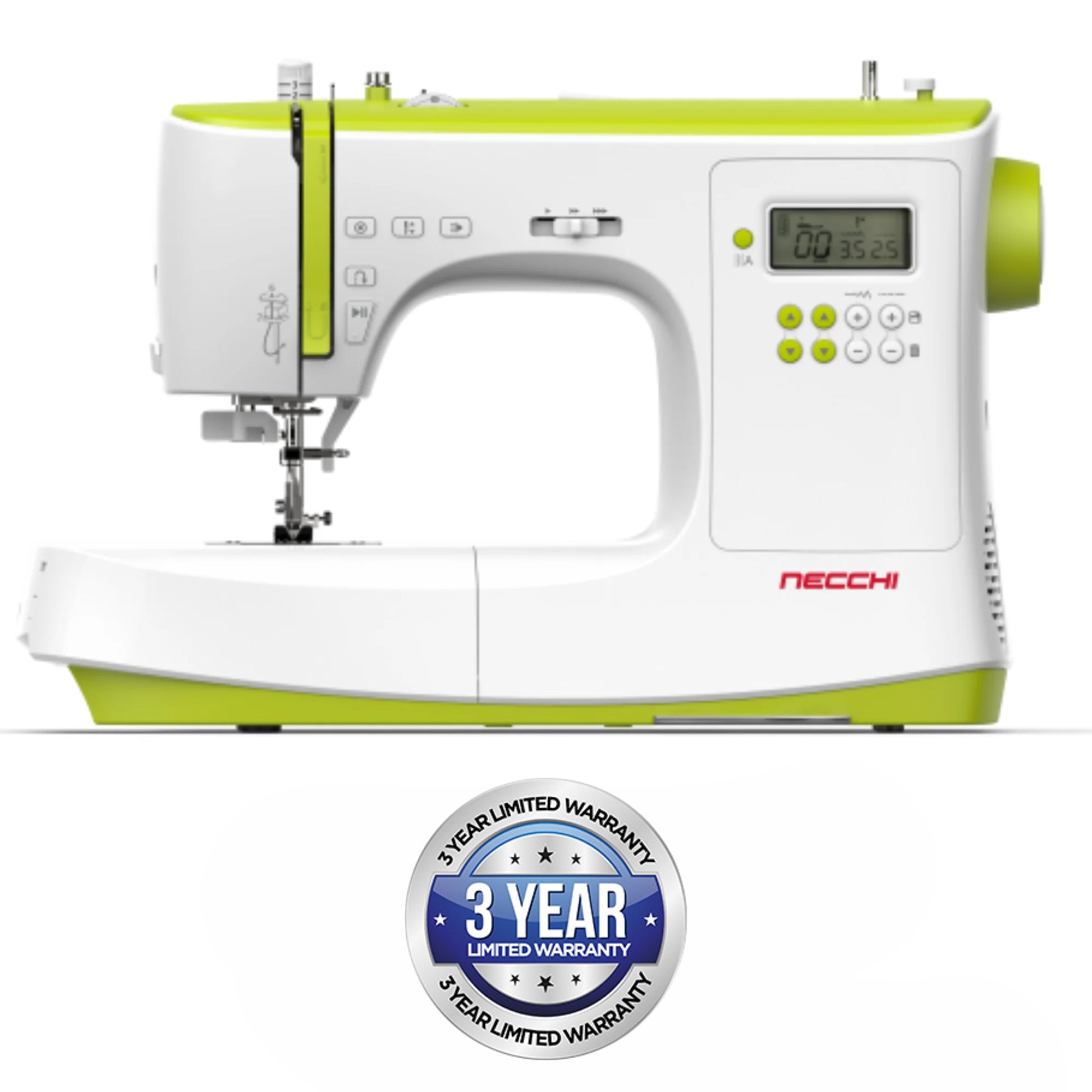 NECCHI NC-102D Sewing Machine, 200 Stitch Sewing Machine, Green Cream