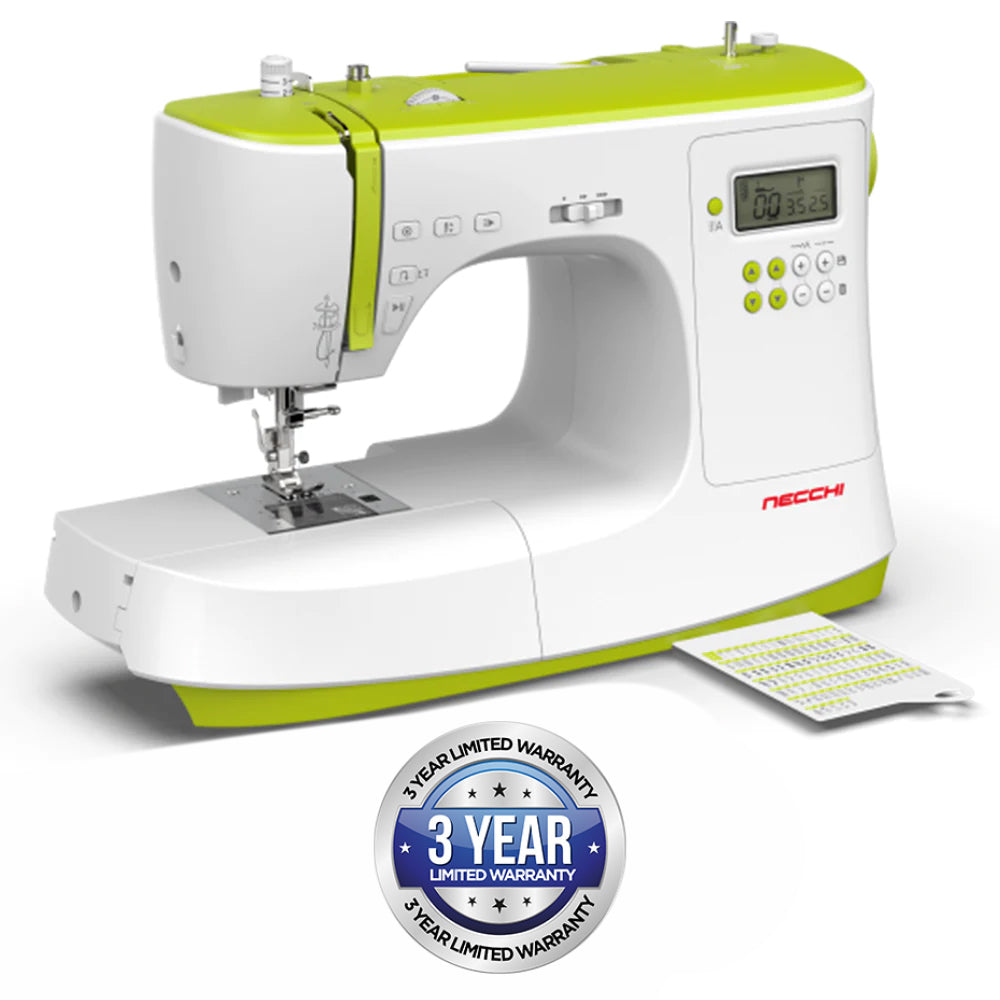 NECCHI NC-102D Sewing Machine, 200 Stitch Sewing Machine, Green Cream